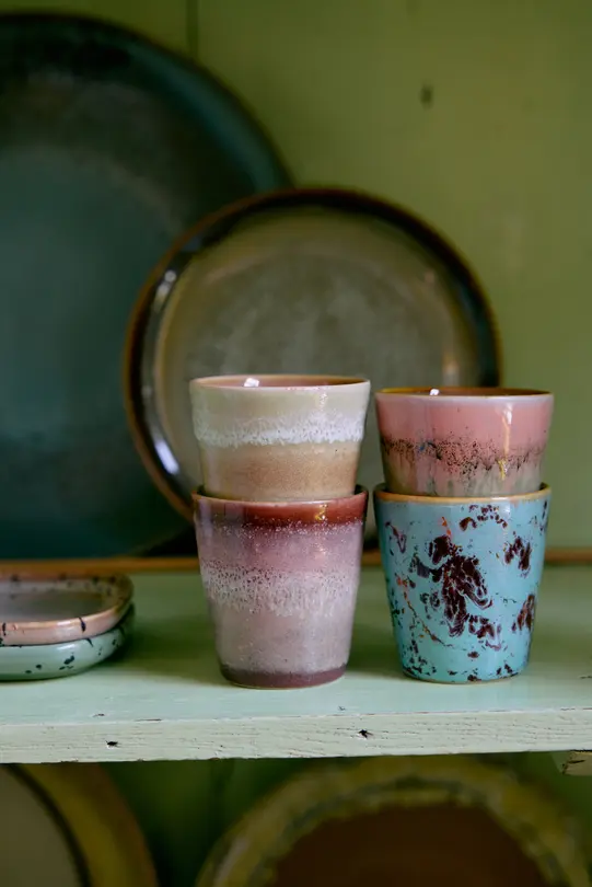 Becher-Set 4er-Set 70'S