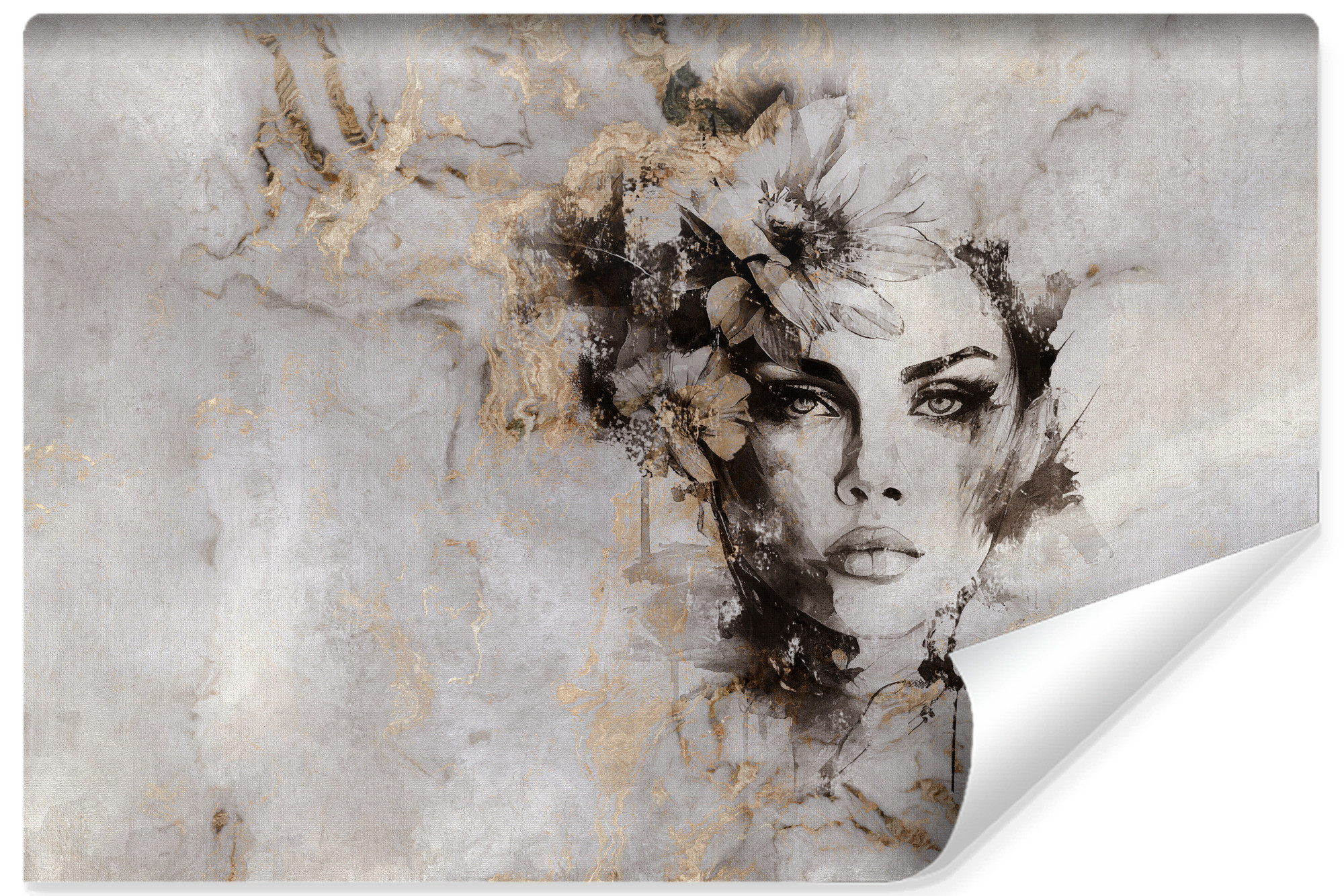 Fototapeta Abstrakcyjny Portret Na Betonie 90x60cm