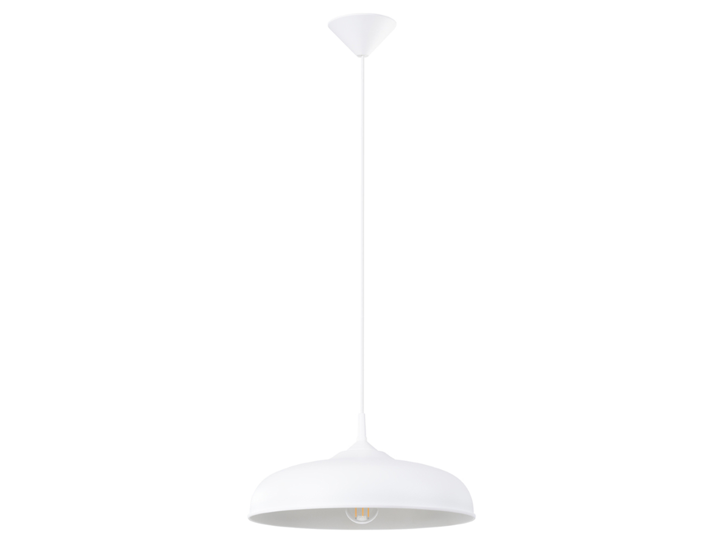 Lampa wisząca Gina stalowa biała