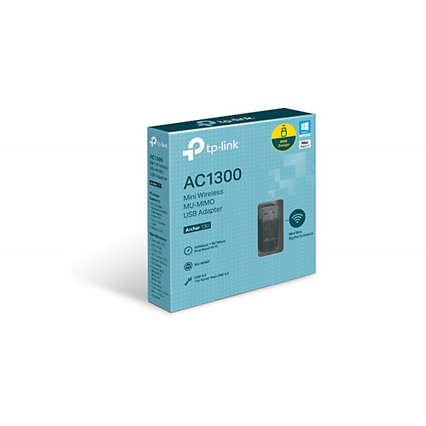 Mini Adaptateur USB Wifi Tp Link AC1300 MU MIMO Archer T3U Noir