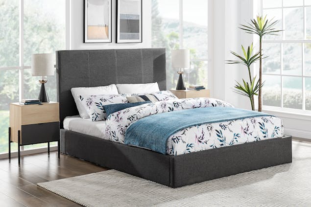 NNEKGE Antalya Gas Lift Bed (Charcoal)