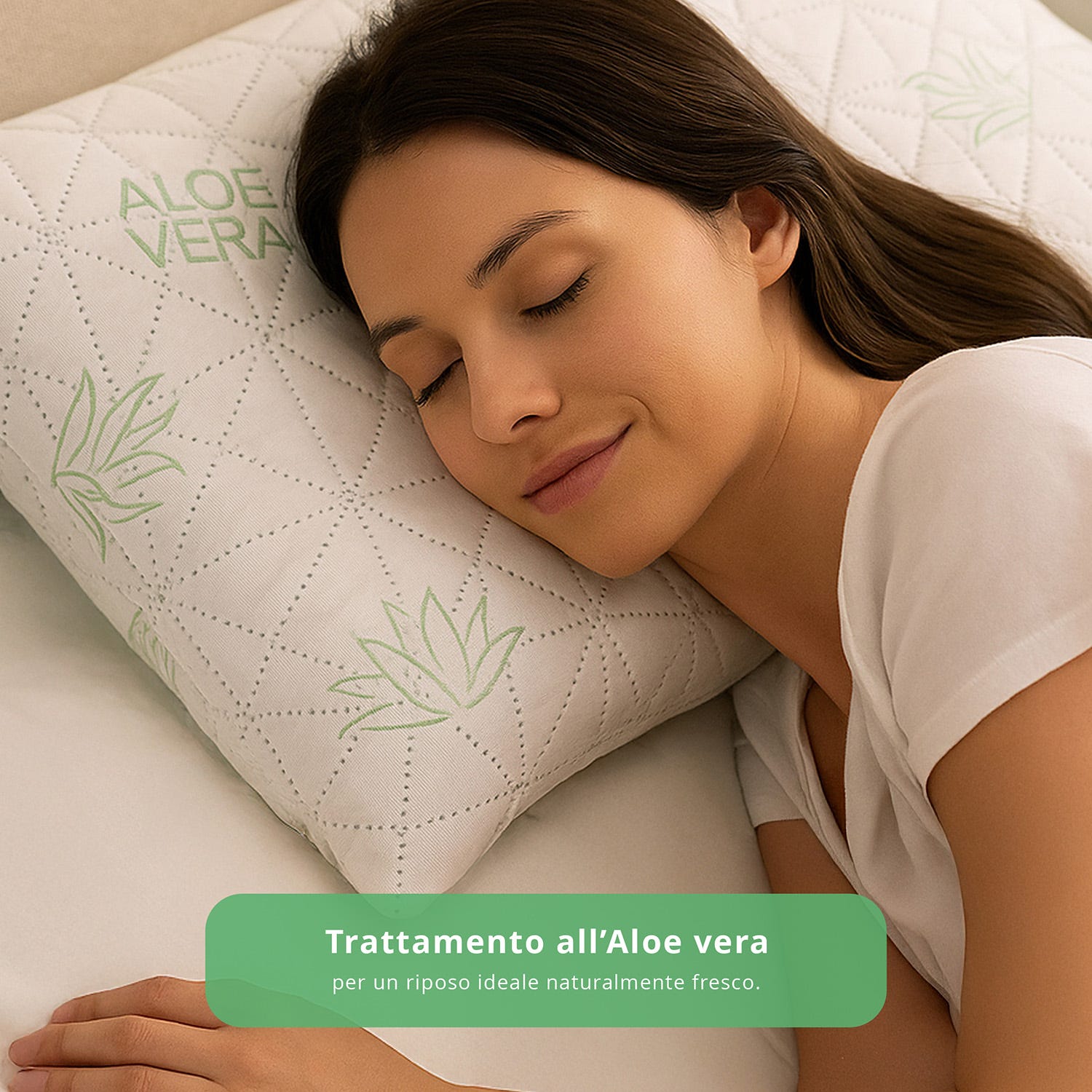 Cuscino guanciale fiocco Memo Extra Aloe 4erre
