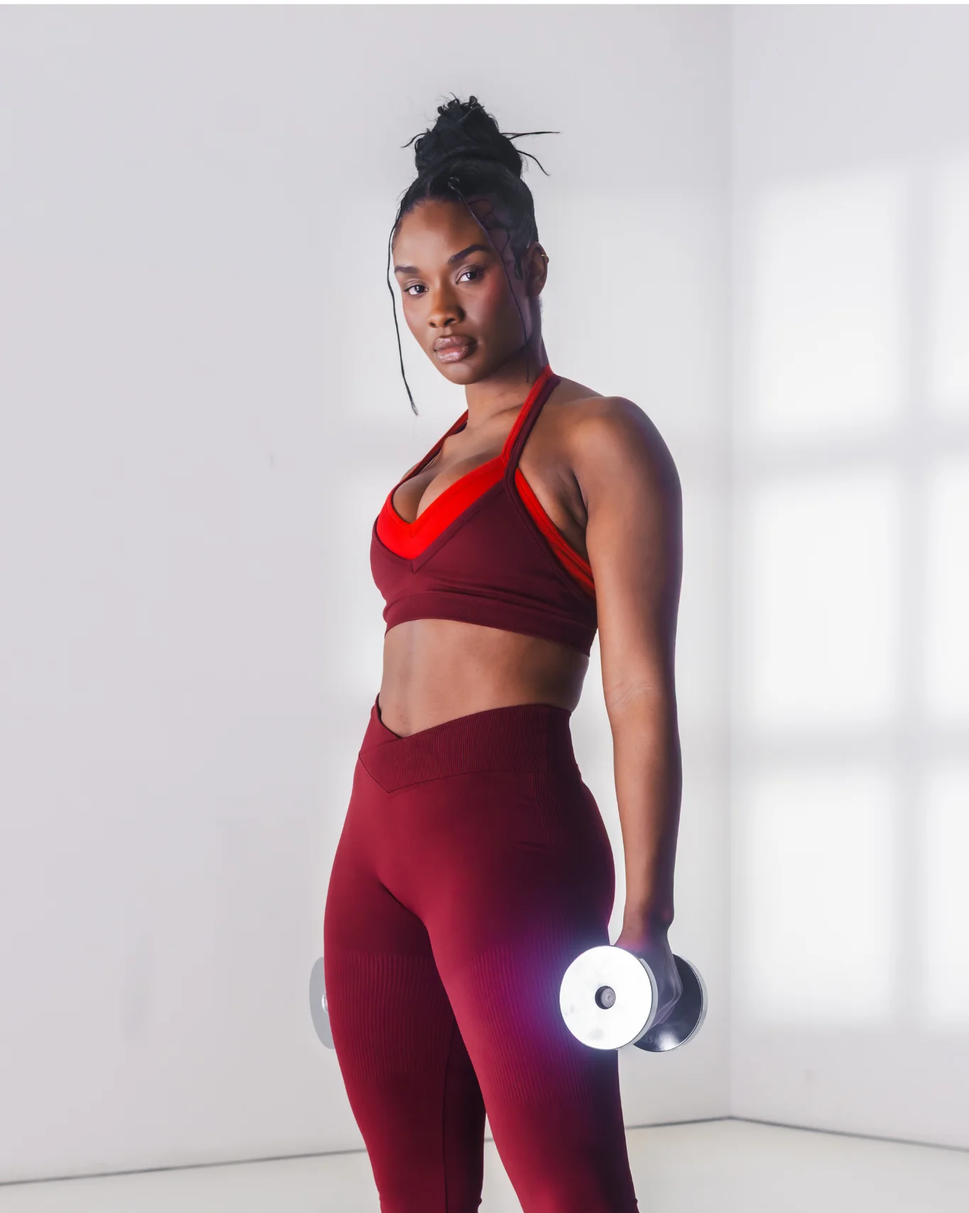 Elevate™ Sculpting Seamless Adjustable Halter Bra | Merlot