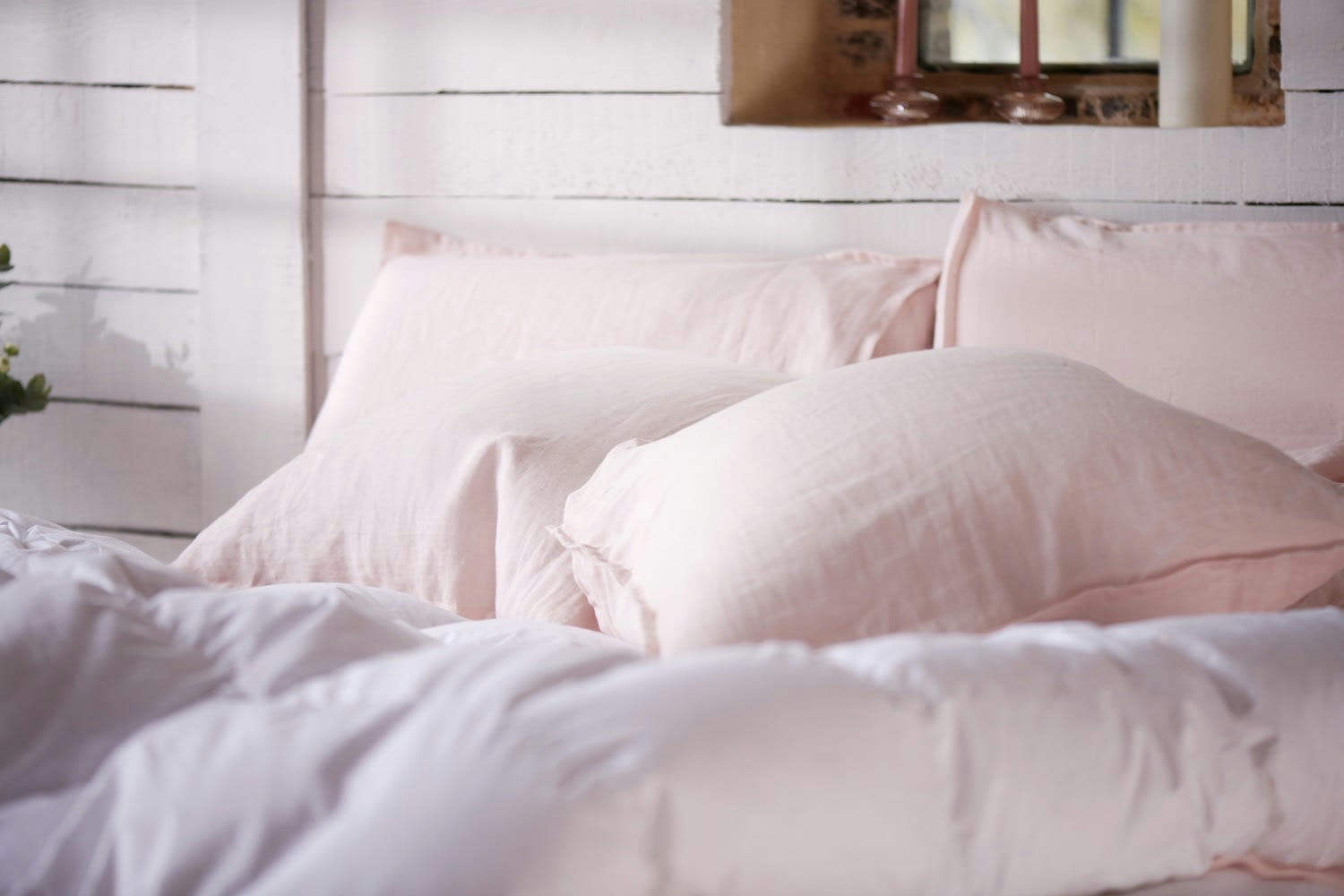 TAIE OREILLER LIN - Lot de 2 taies d'oreillers en lin passion 65x65cm