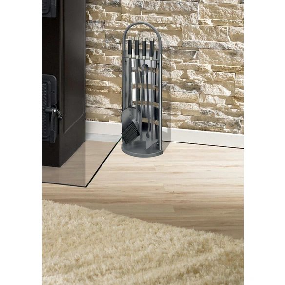 Kaminbesteck, anthrazit, Edelstahl, Höhe: 67 cm