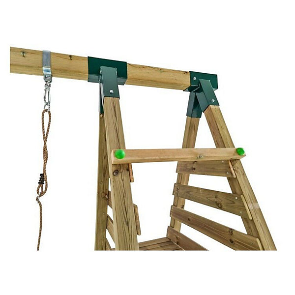 Aire de jeux Masgames MAUNA LOA L (bois carré) 2 sièges plats   1 siège bébé supplémentaire