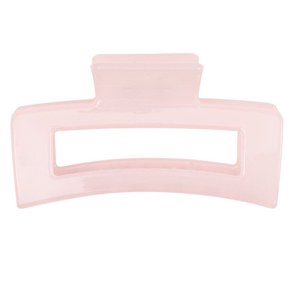 Pince à cheveux rectangulaire plastique vert effet transparent