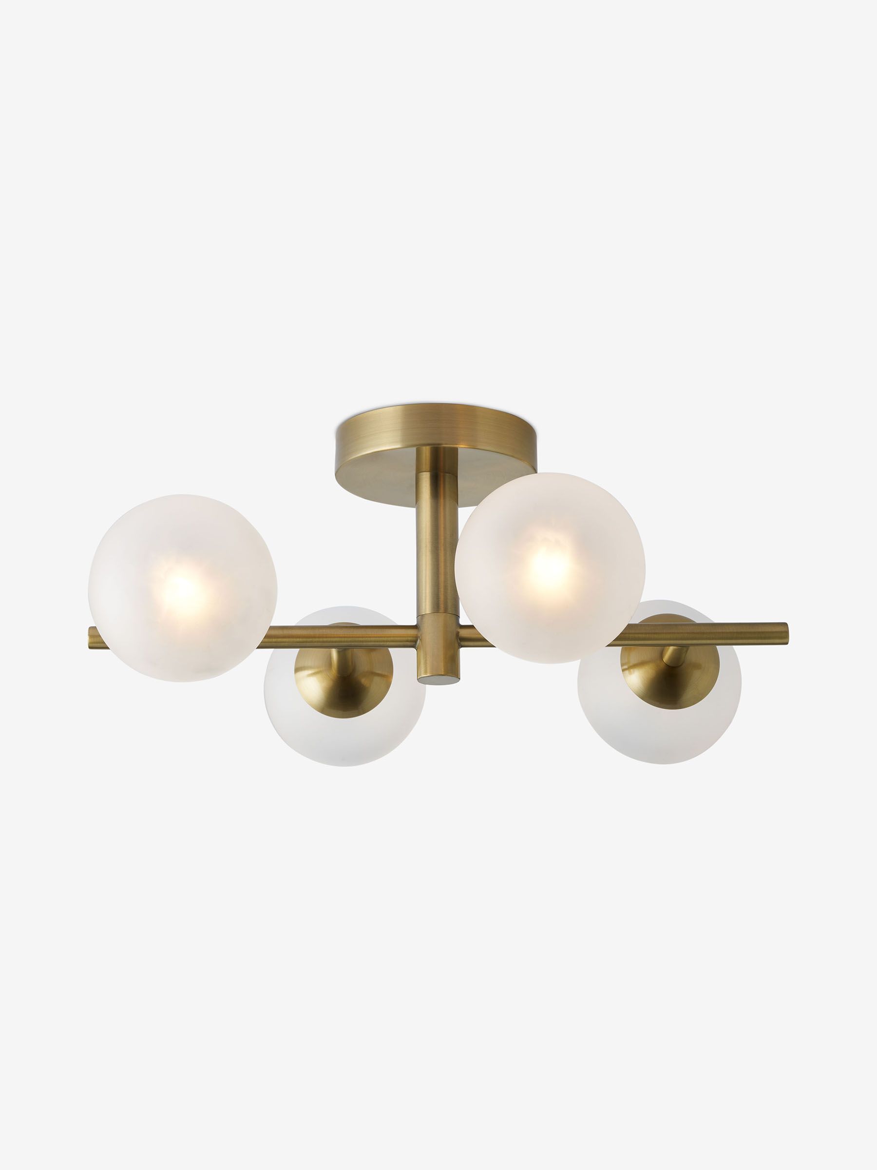 Isia Bathroom Flush Light in Brass