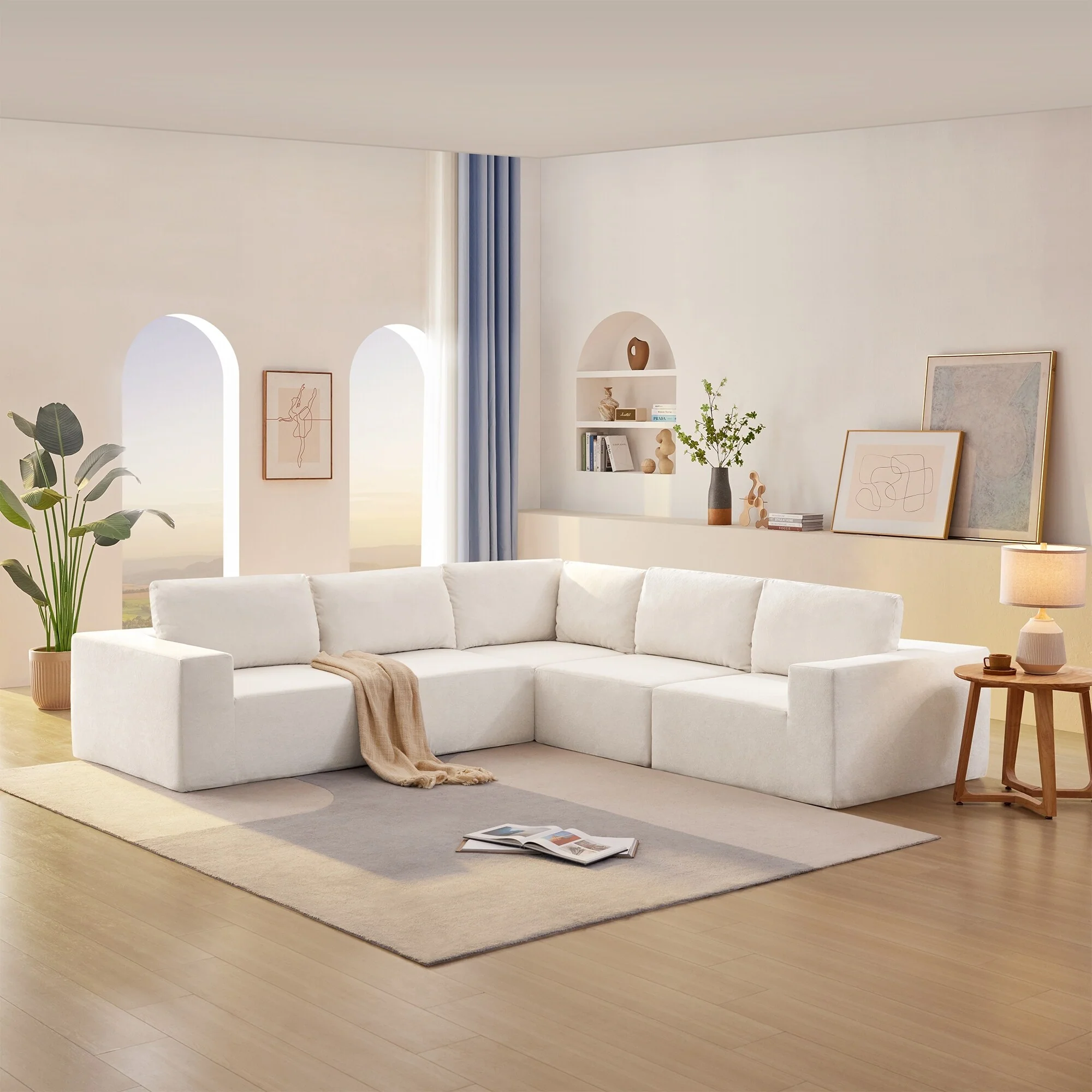 116 Modular L-Shaped 5-Seater Sofa
