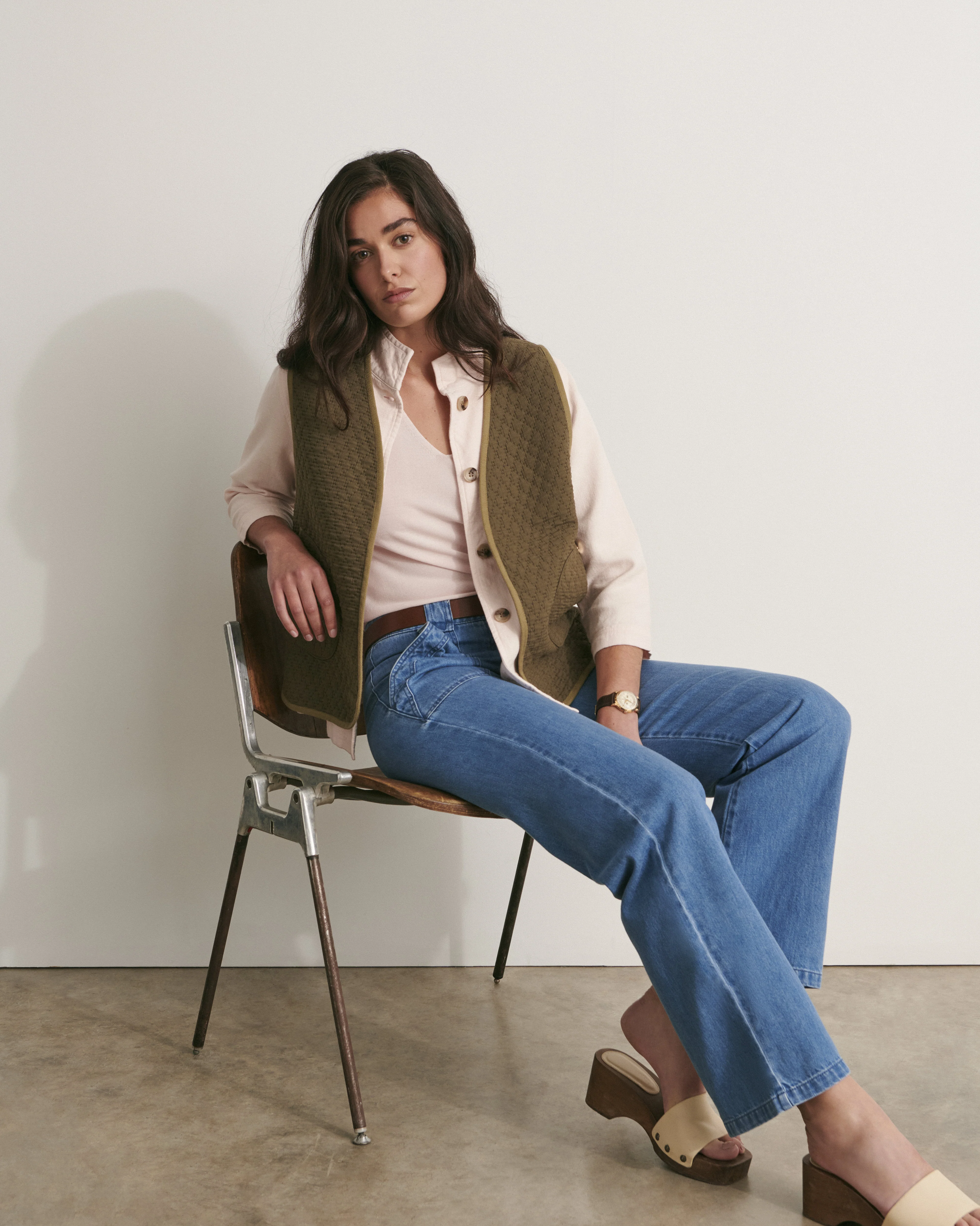 Gilet matelassé upcyclé sans manches GARRY-T720L/11049/218