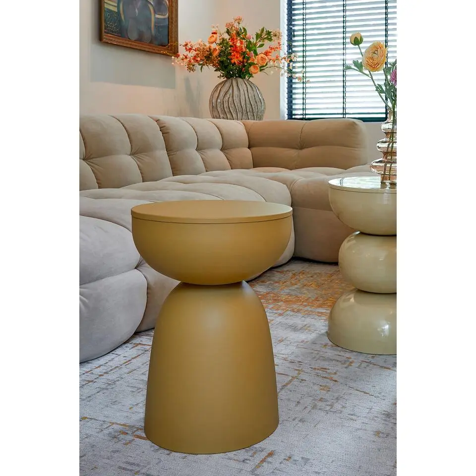 Mica Decorations Elliott Bijzettafel - 45x32cm - Okergeel