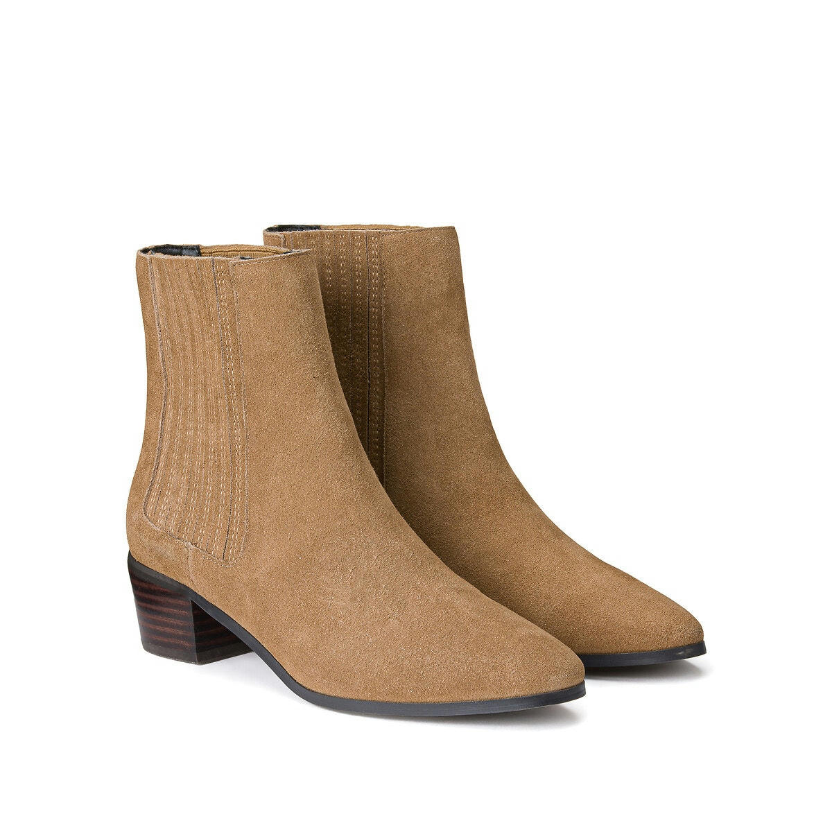 Boots santiag en cuir suédé