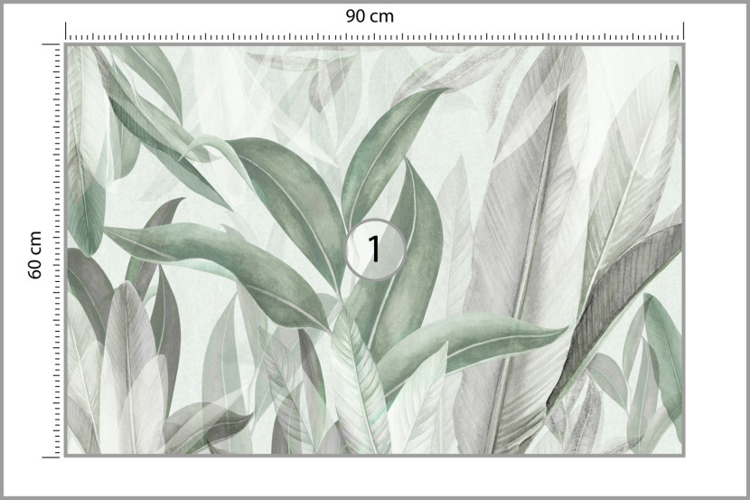 Fototapeta Pastelowe Liście Tropikalne 90x60cm