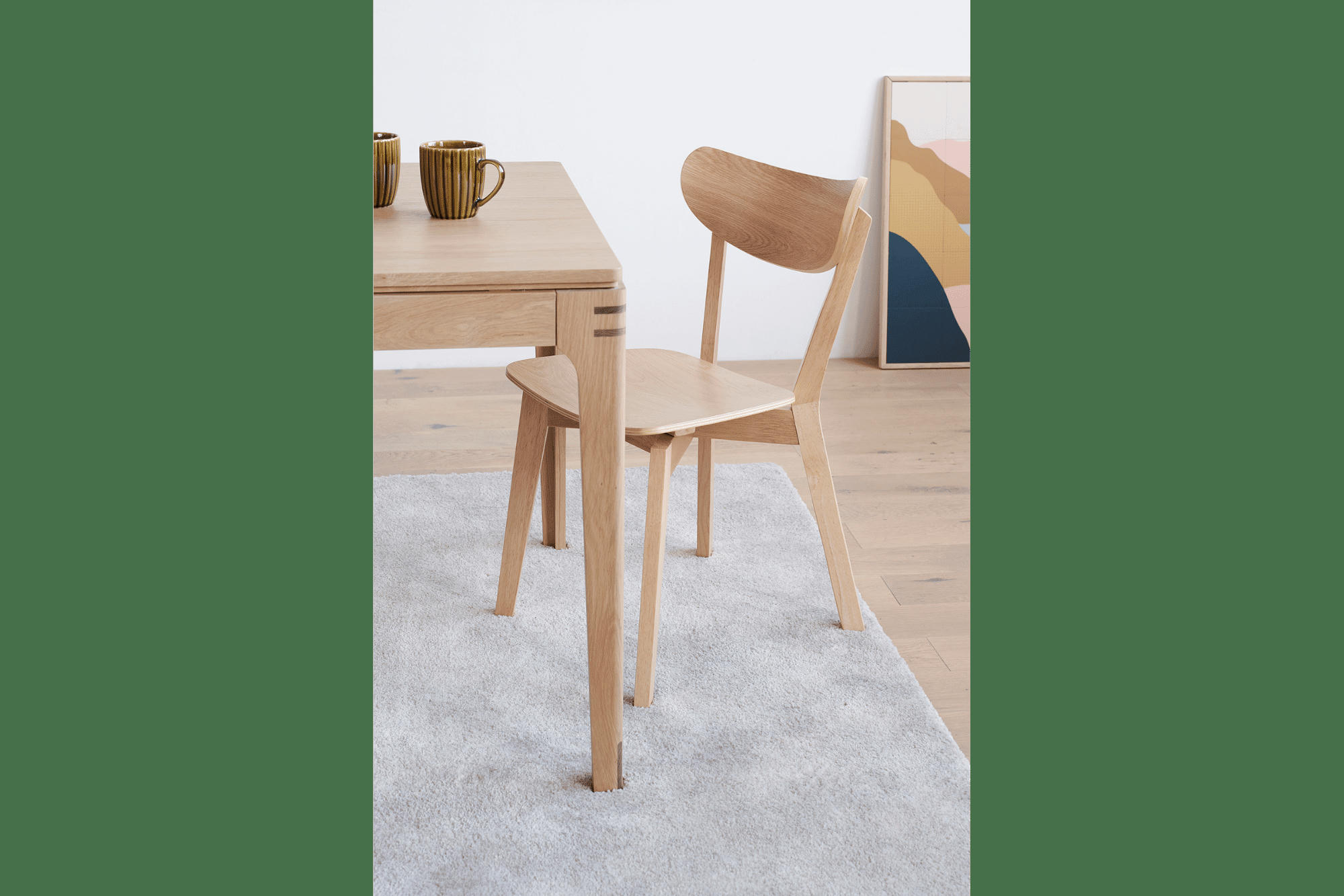 LETA - Lot de 2 chaise scandinave en bois