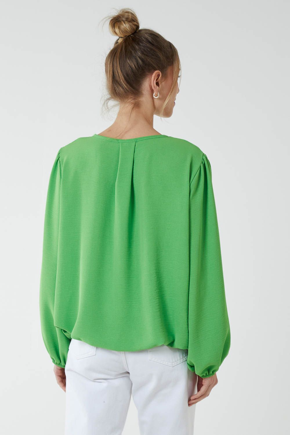 Blue Vanilla Elasticated Blouson Hem Blouse