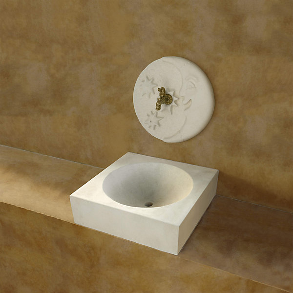 Evier vasque béton - Couleur Champagne RAL 1733 - Pour extérieur