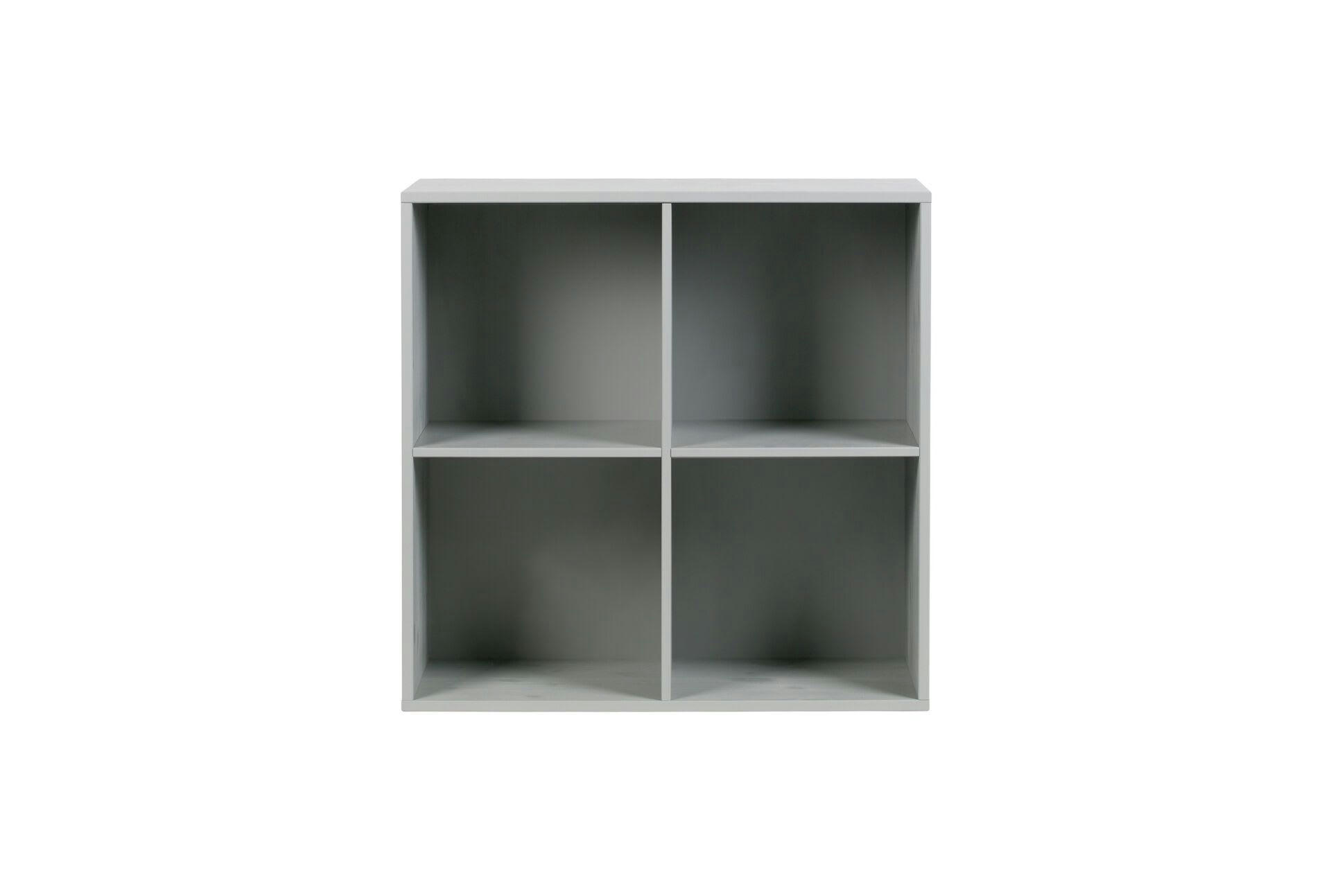 PIN - Cabinet 4 portes ouvertes en métal gris