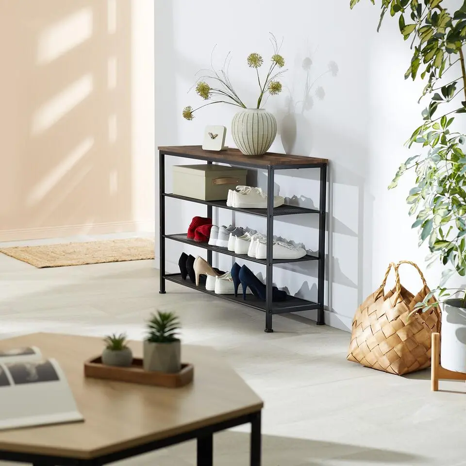 tectake Schoenenrek Portsmouth 100x30,5x72,5cm