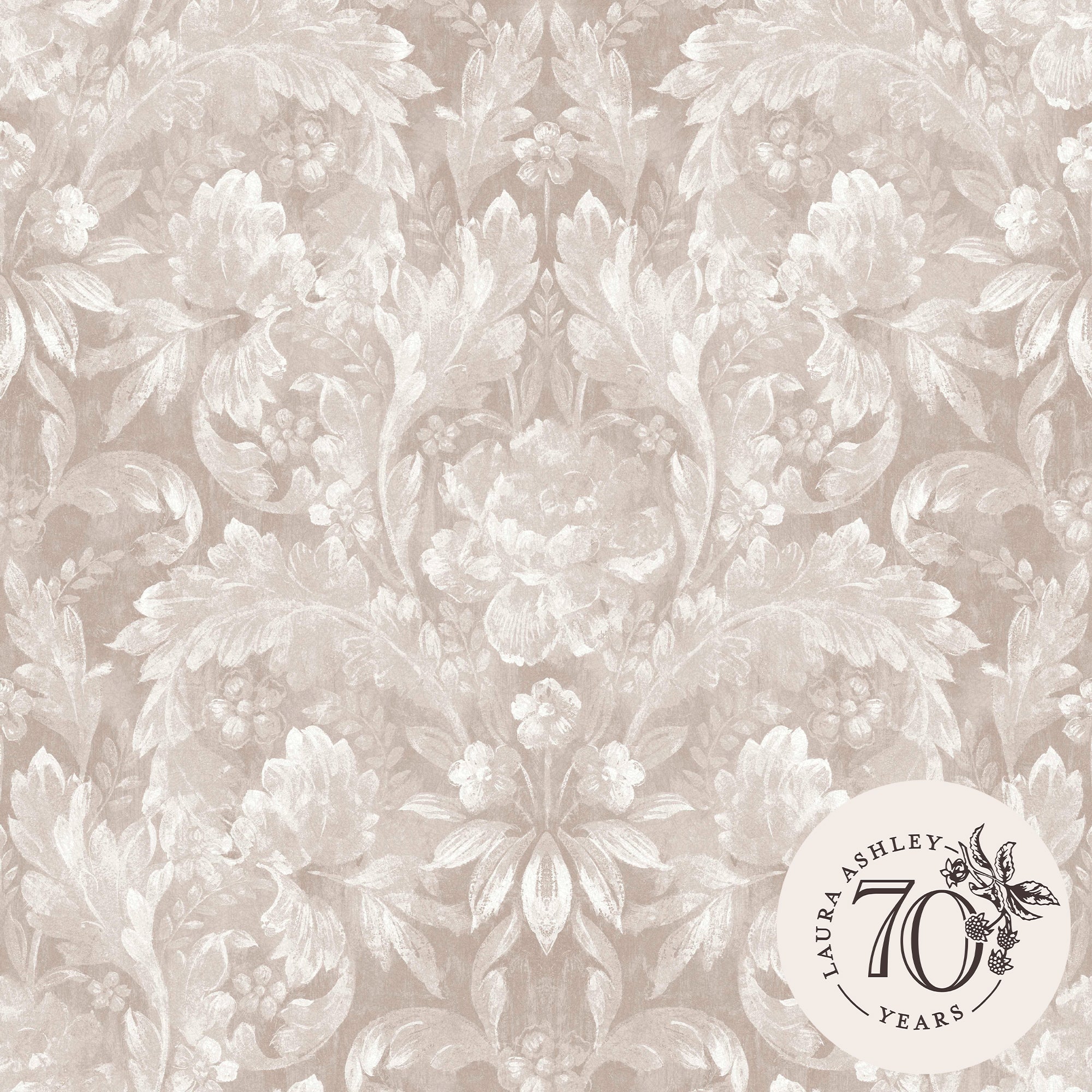 Laura Ashley Vliesbehang - Apolline Dove - Grijs 10mx52cm