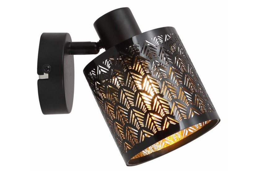 Kinkiet czarny Tuluza 1xE14x40W wym:13x14x10cm IP20 Reality