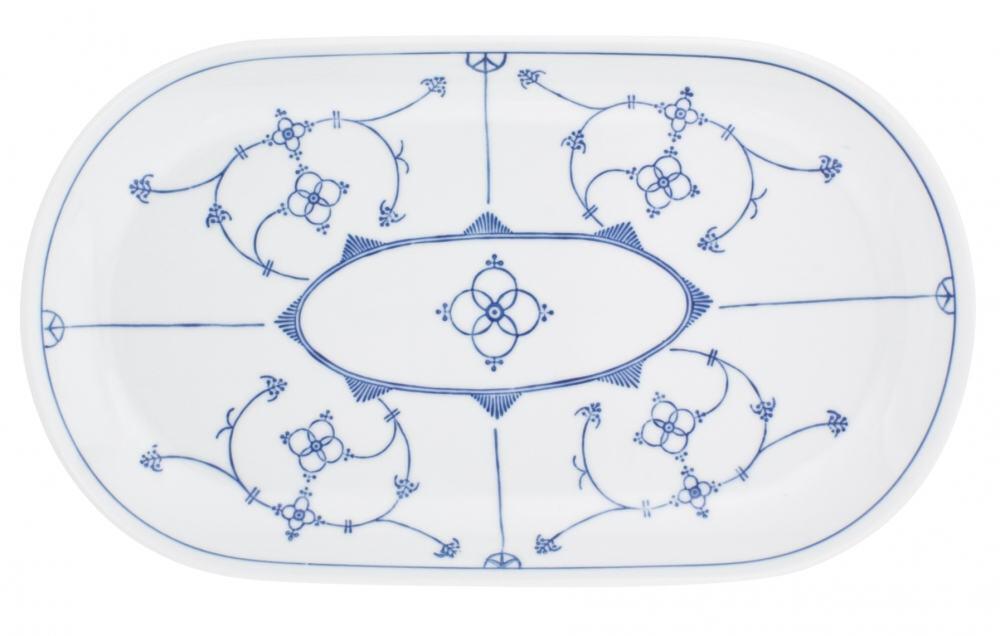 Kahla Tradition Platte, oval 32 cm in Blau Saks