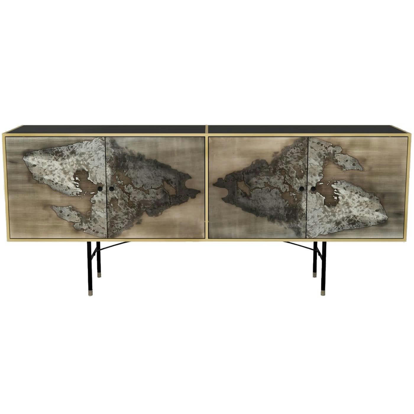 MANCHA - Buffet 4 portes en acier laqué