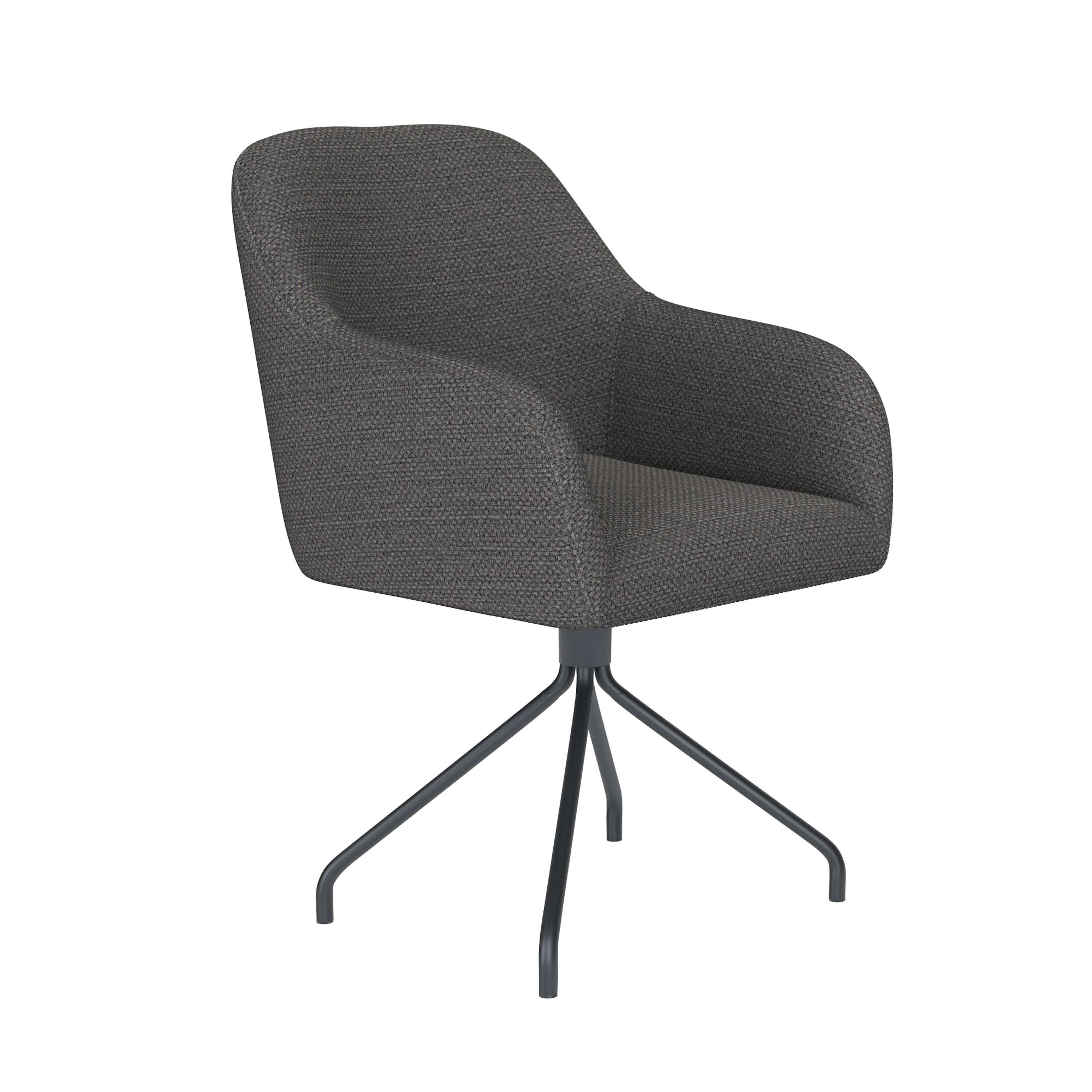 Housecraft Living Otis Eetkamerstoel Draaibaar Metaal Spider Grijs