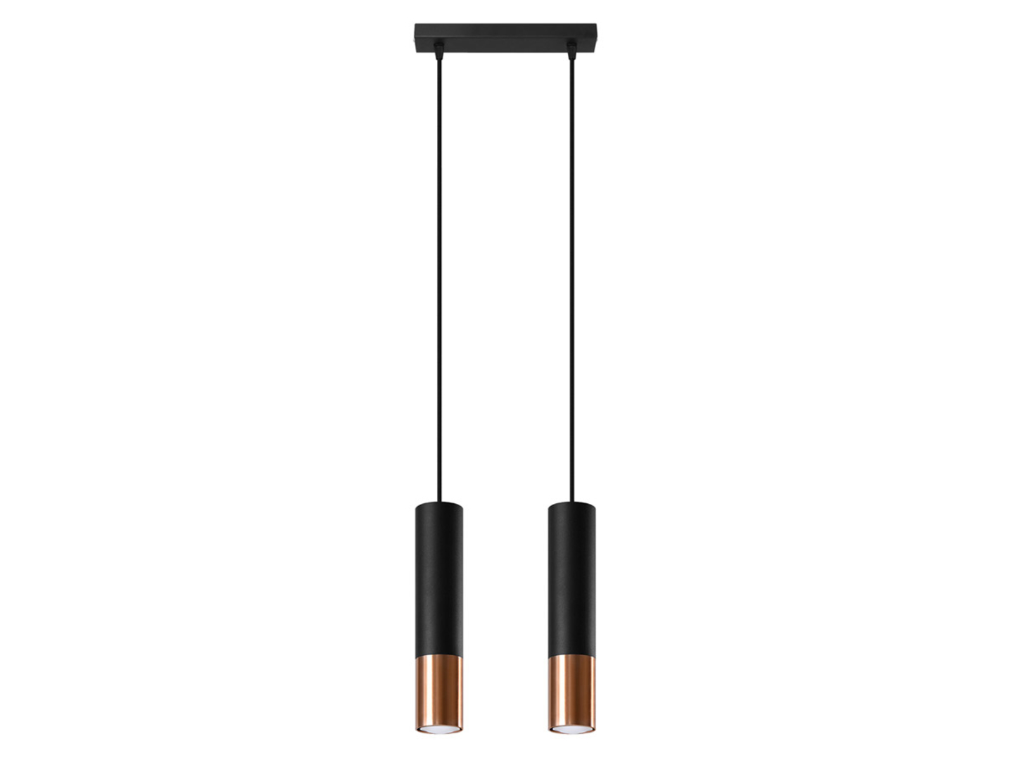 Lampa wisząca Loopez 2 stalowa czarna