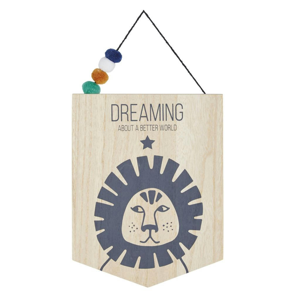 BERLIN - Fanion à suspendre imprimé bicolore 19x34