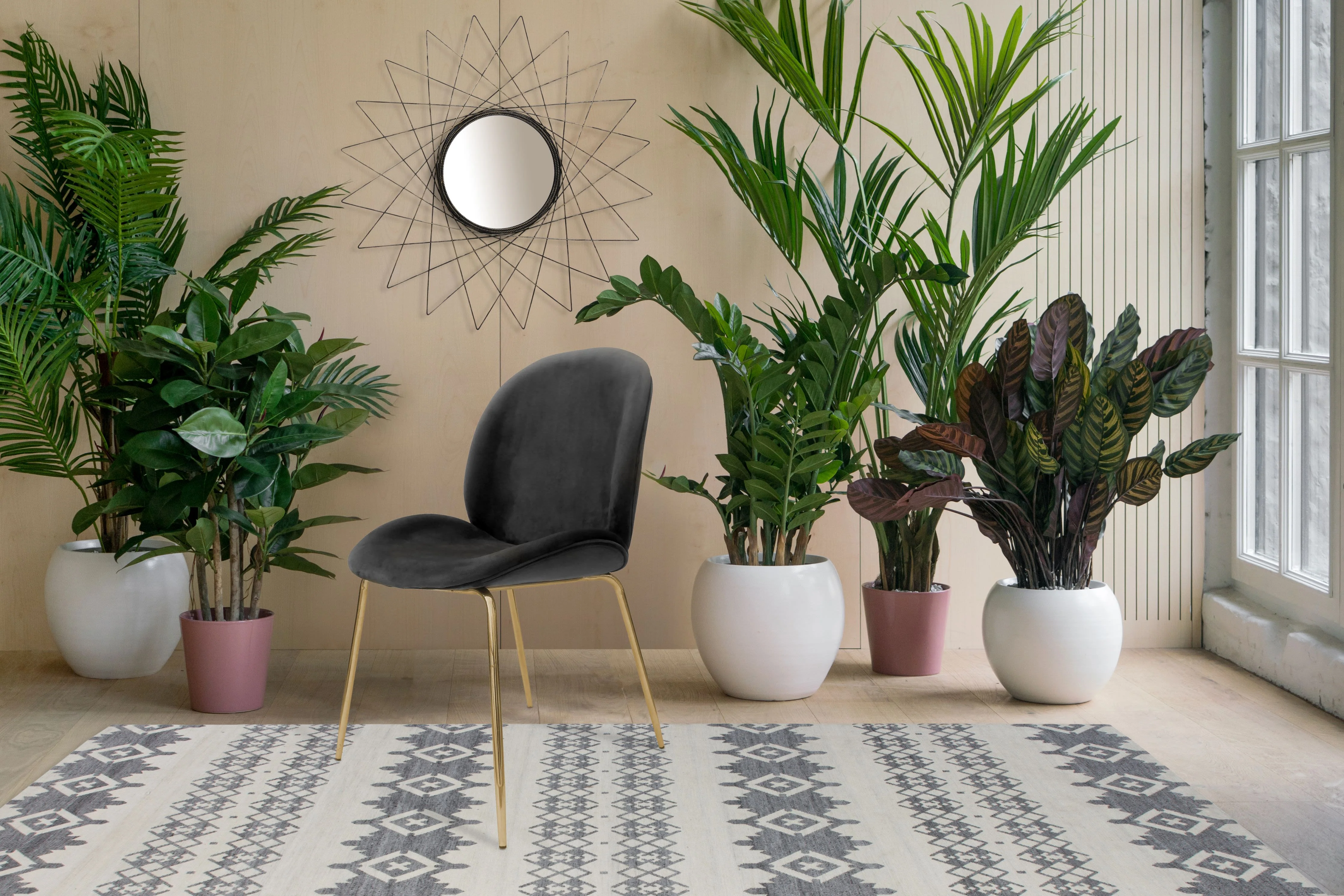 Set van 2 eetkamerstoelen Charlie velvet
