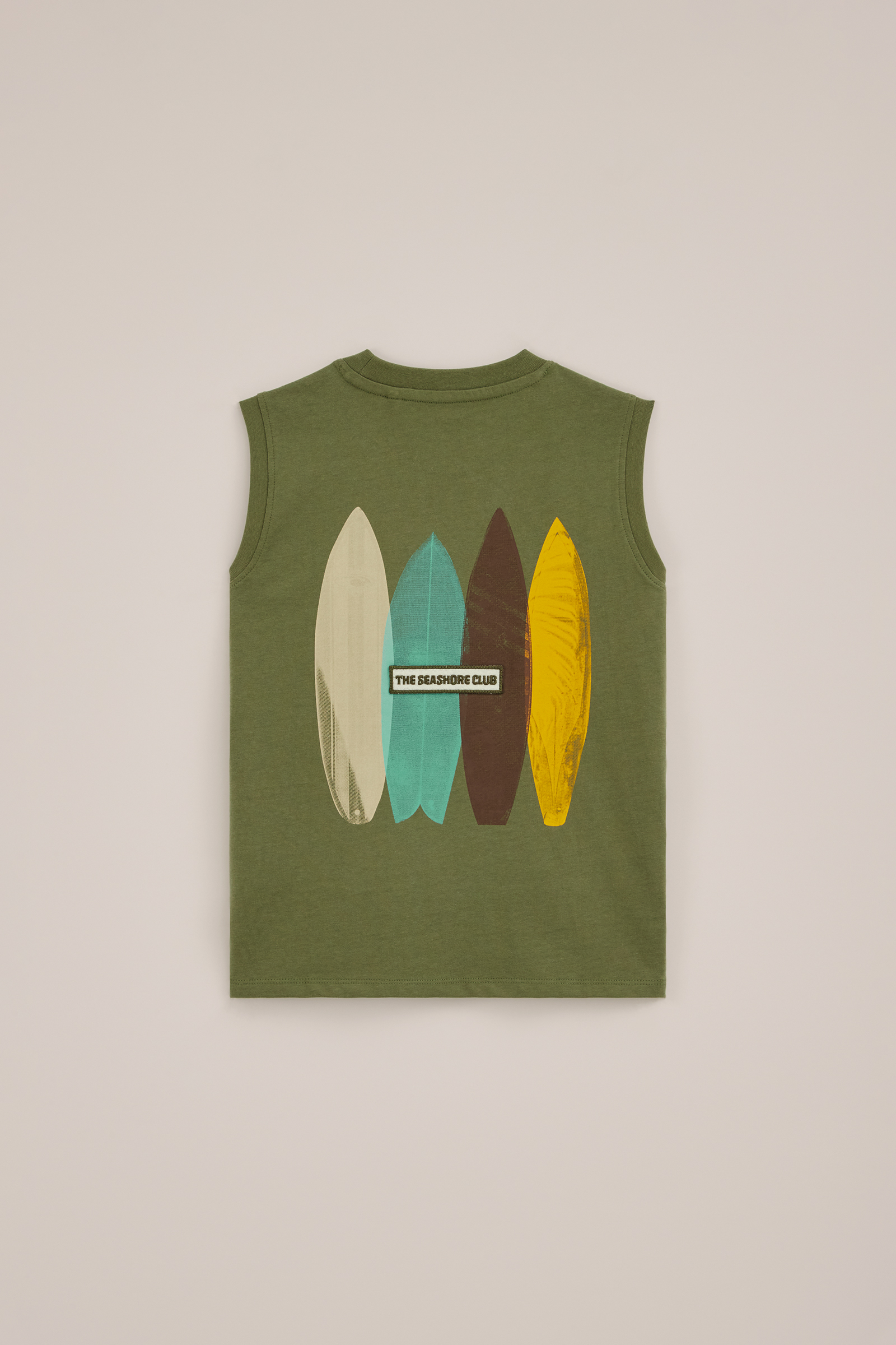 Jongens gilet met print en patch