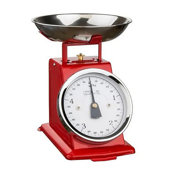 Balance de cuisine mécanique 5kg- 20g rouge Ogo 7915011