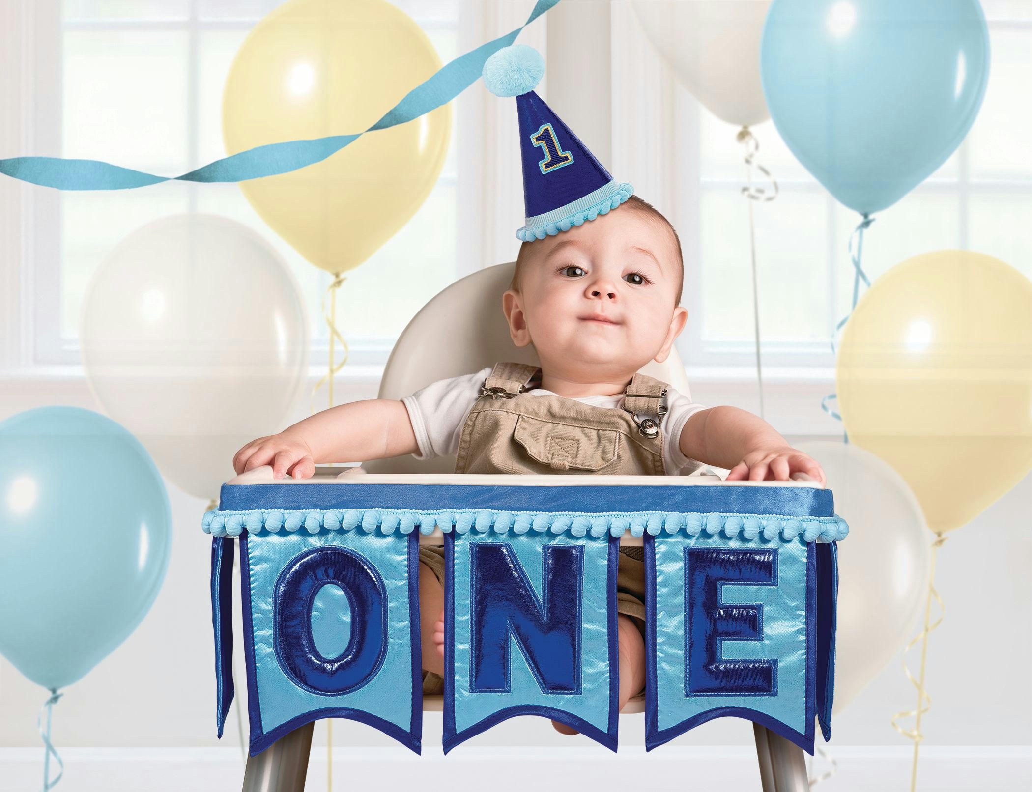 1st Birthday High Chair Decorating Kit featuring 