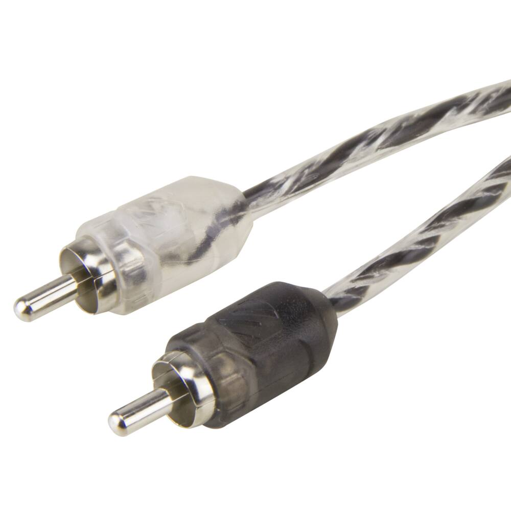 Scosche A12C4 Clear Blue Audio RCA Cable, 12-ft