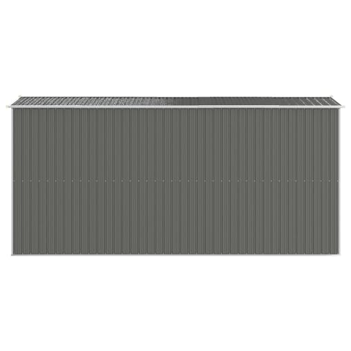 NNEVL Garden Shed Light Grey 192x440x223 cm Galvanised Steel
