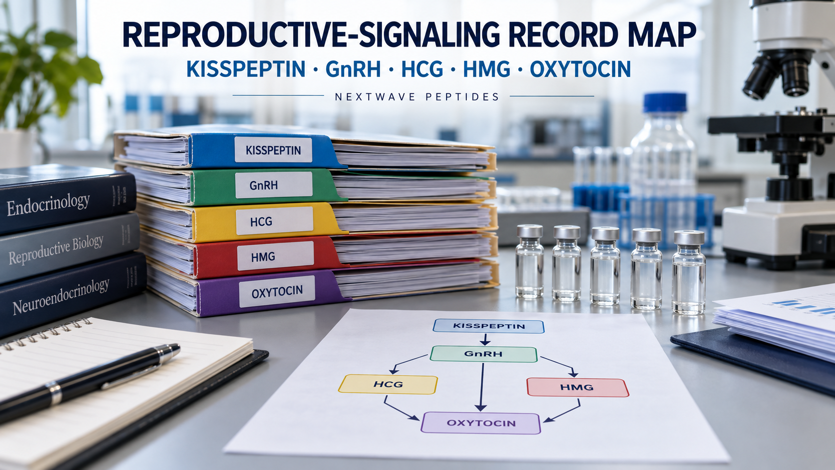 NextWave Peptides laboratory editorial cover for Kisspeptin, GnRH, and Gonadotropins: Mapping Reproductive-Signaling Records.