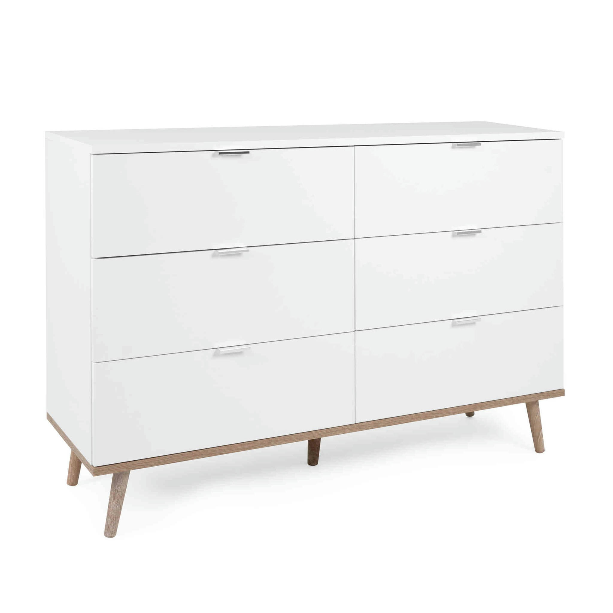 - Commode 6 tiroirs blanc