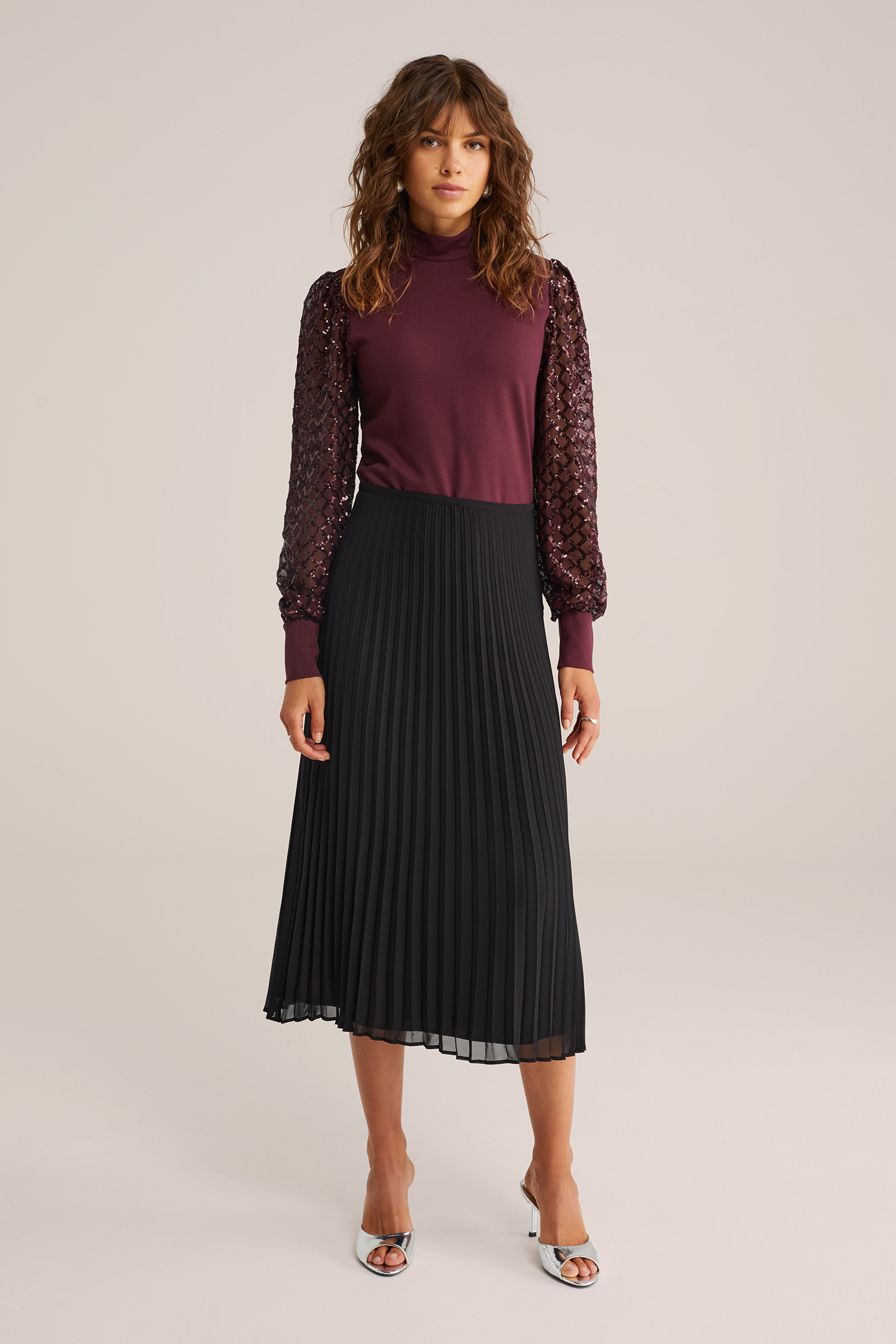 Dames top met pailletten