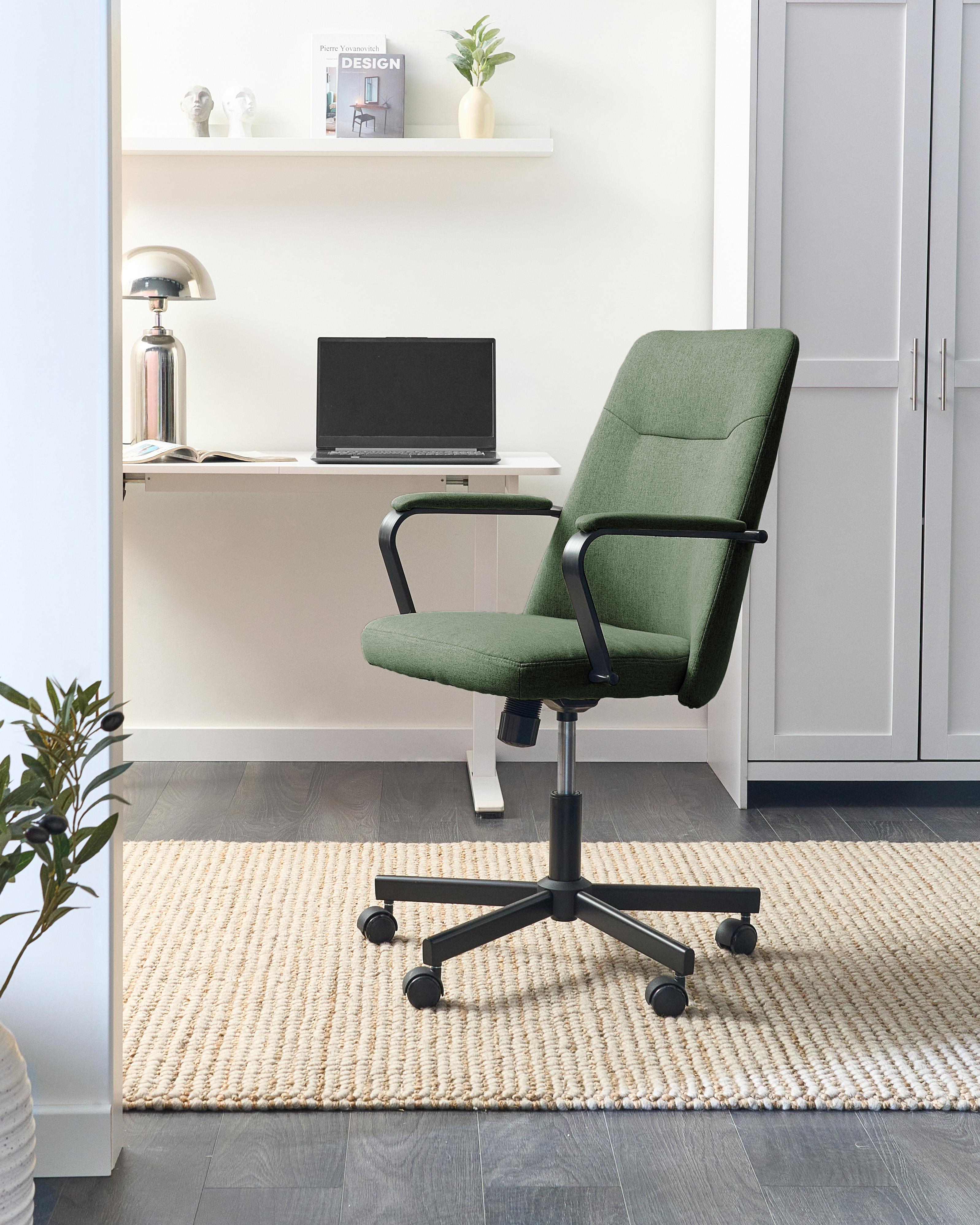 Office Chair CAROGA Fabric Dark Green