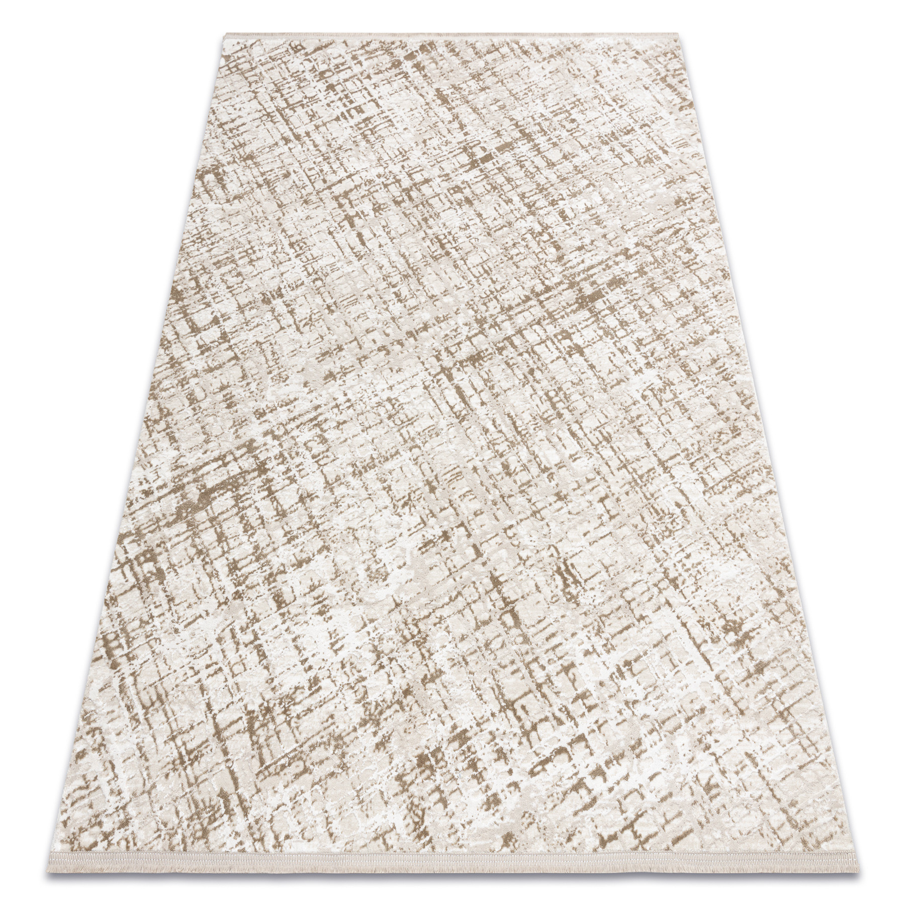 Dywan DUKE 51550 beż / krem - Kratka, strukturalny, bardzo 80x150 cm