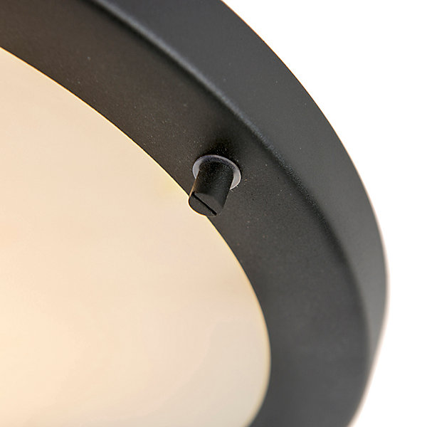 Applique murale moderne noire 31 cm IP44 - Yuma