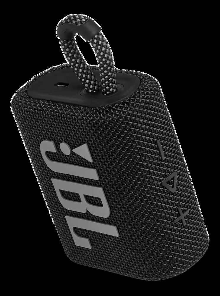 JBL GO 3 Portable Waterproof Bluetooth Speaker, Black