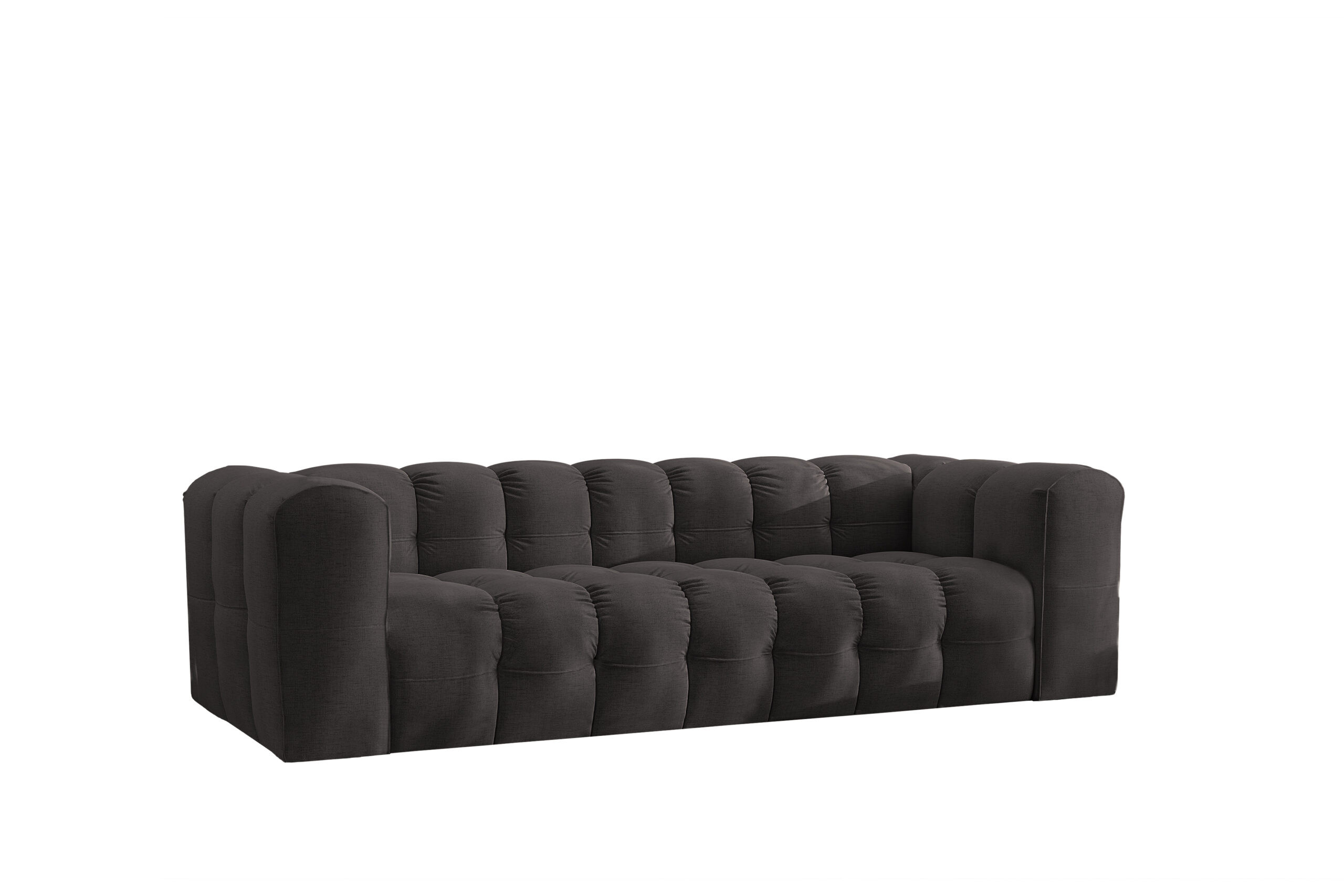 Sofa 4-osobowa, Kanapa BALOO, tkanina Szenil, Czarny