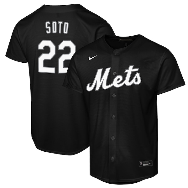 Juan Soto New York Mets Nike  Youth Replica Fashion Jersey - Black