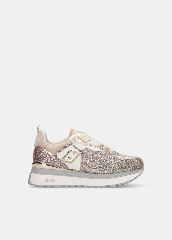 Sneakers platform full glitter