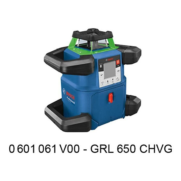Laser rotatif GRL 650 CVHG Bosch 0601061V00, laser vert, portée 70 m, précision 1,5 mm/30 m, IP68.