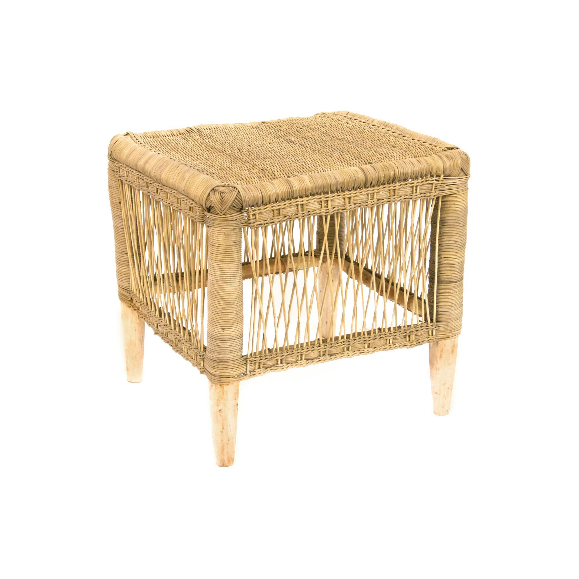 ZOMBA - Bout de canapé en rotin