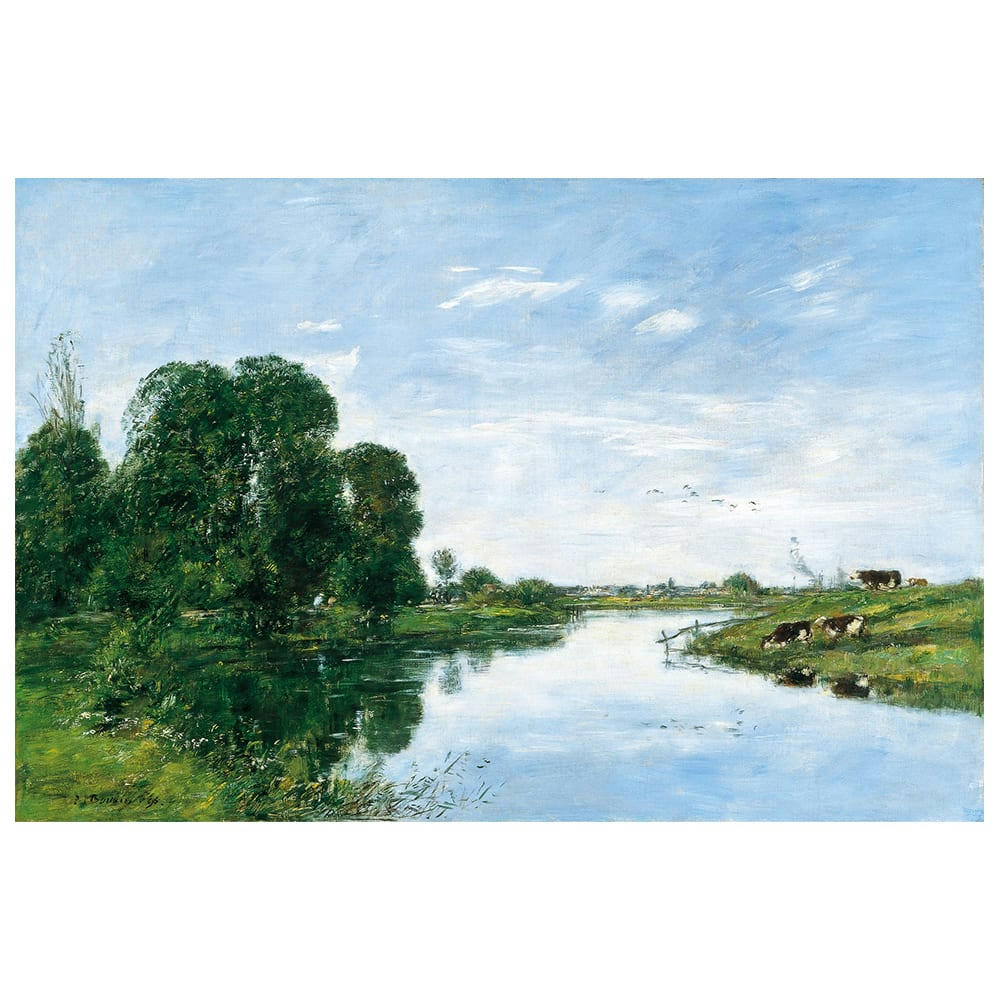 - Tableau - La Touques à Saint-Arnoult - Eugène Boudin 50x70cm
