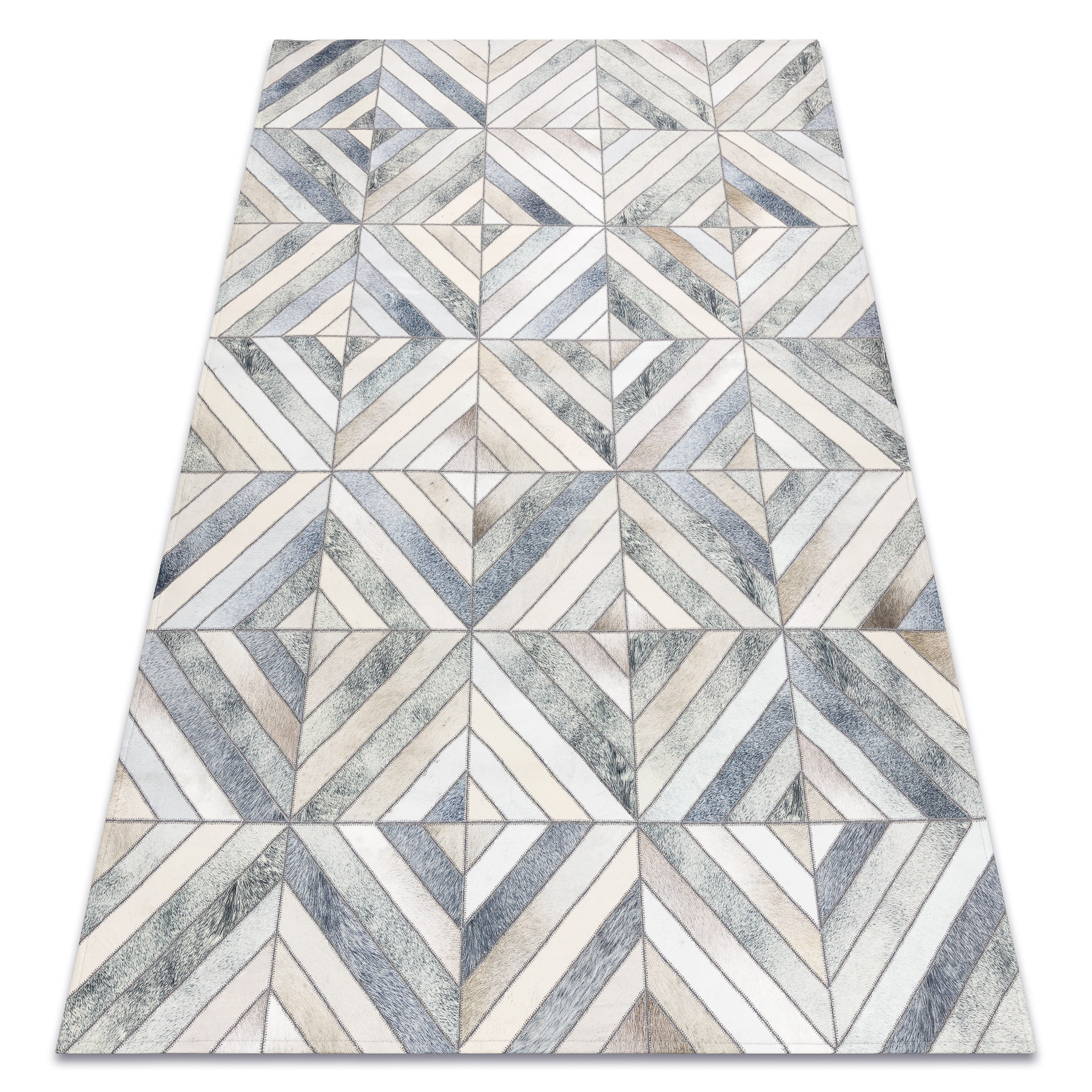 Dywan PATCHWORK 21721 beż / szary - Skóra bydlęca, 120x170 cm