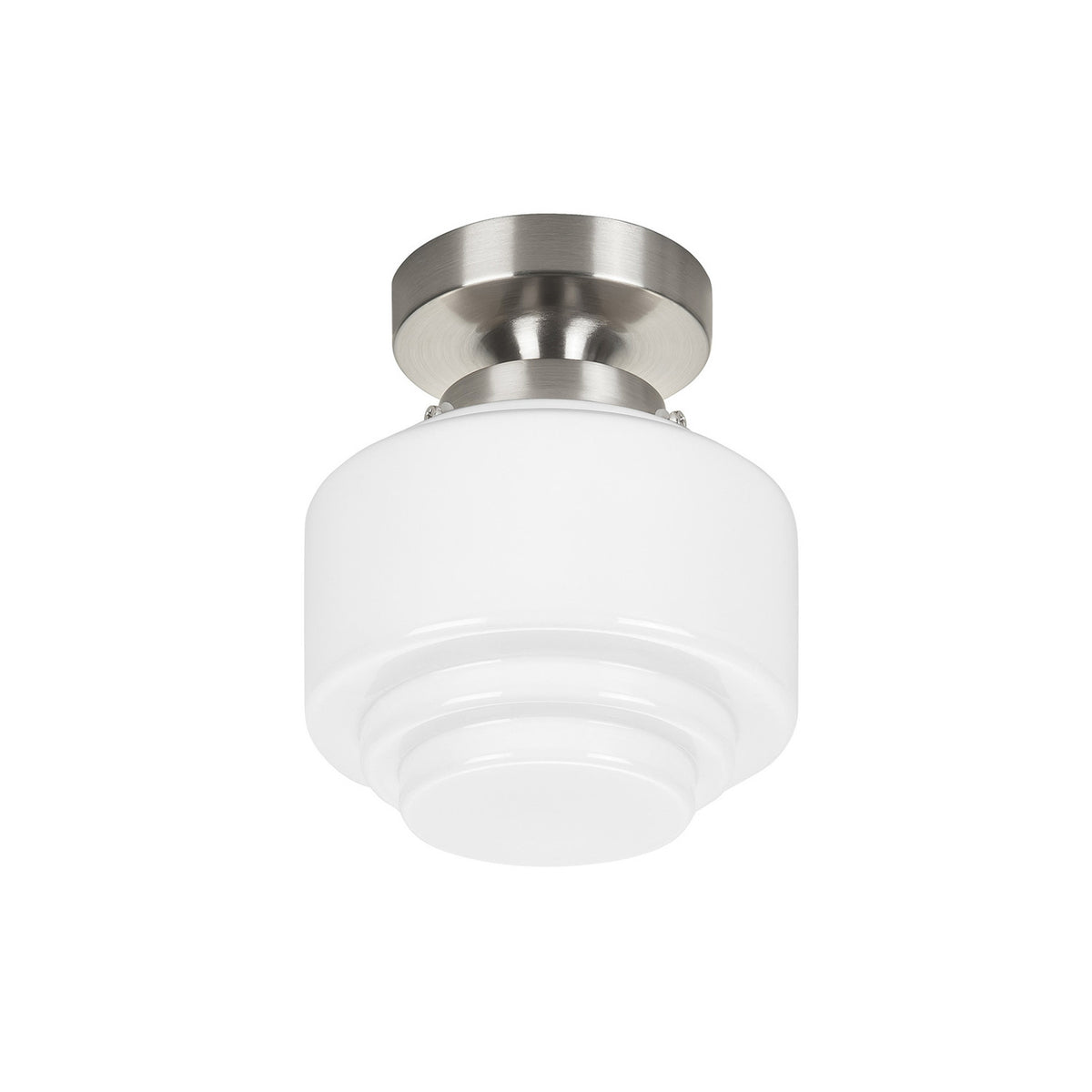 Highlight plafondlamp Deco - 1 lichts - 15 x 19  cm - mat-chroom wit